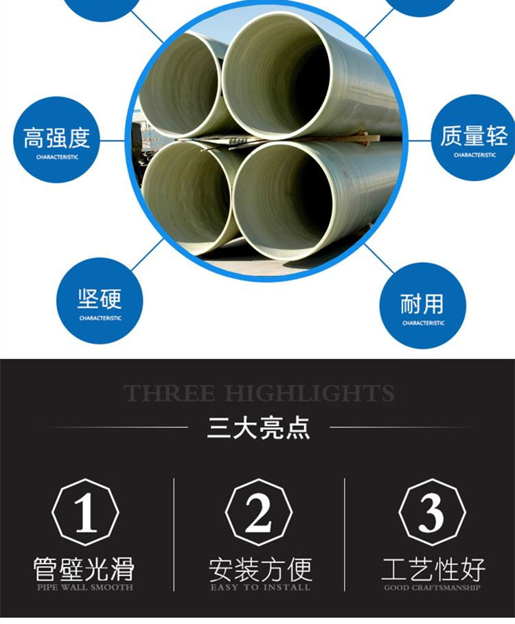 长沙市玻璃钢管纤维编织拉挤管厂家 长沙市玻璃钢管纤维编织拉挤管厂家